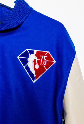 NBA 75th Anniversary Letterman Jacket - Royal/Ivory