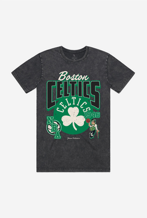 Boston Celtics Stonewash T-Shirt - Black