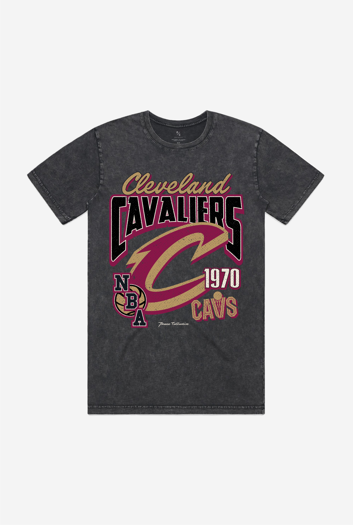 Cleveland Cavaliers Stonewash T-Shirt - Black