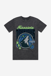 Minnesota Timberwolves Stonewash T-Shirt - Black