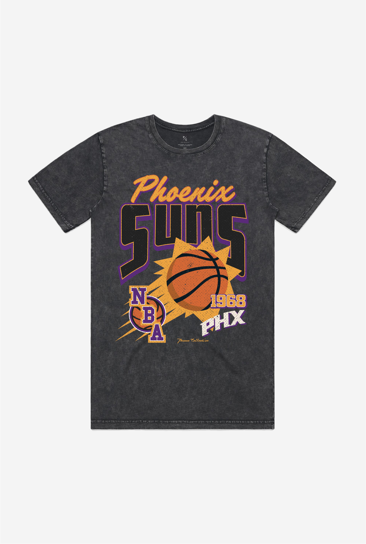Phoenix Suns Stonewash T-Shirt - Black