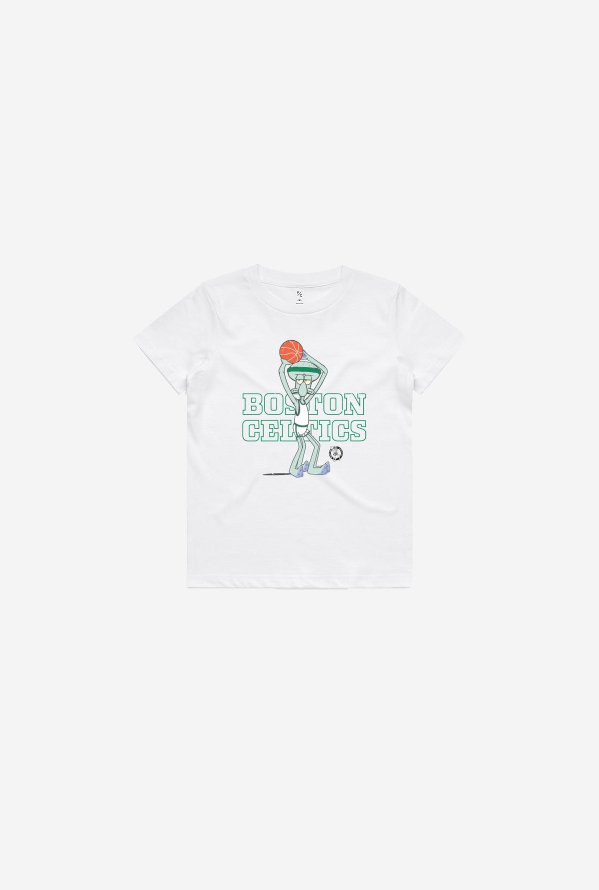 Boston Celtics Squidward Kids T-Shirt - White