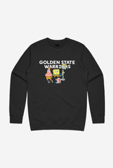 NBA x Spongebob Golden State Warriors Team Crewneck - Black
