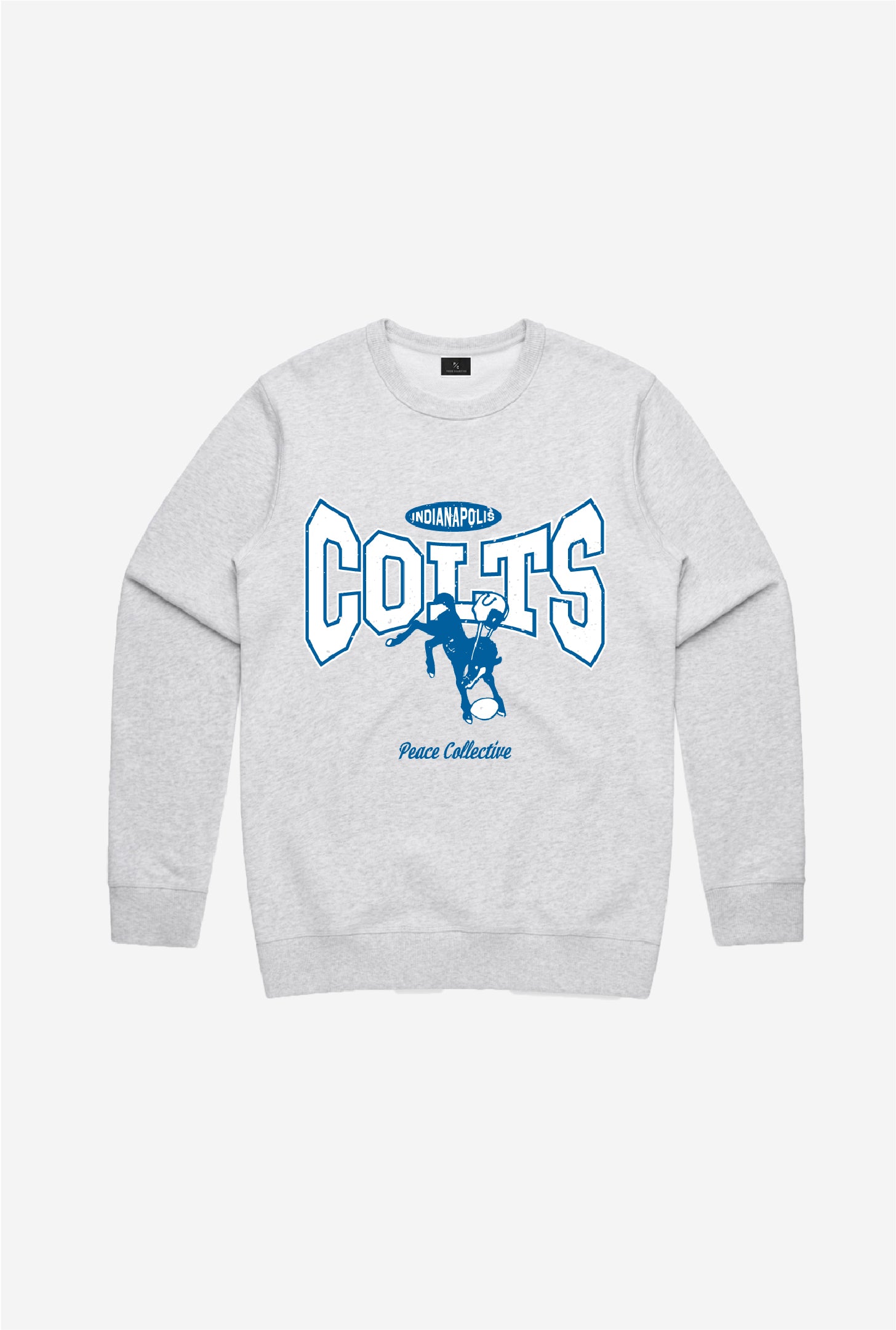 Indianapolis Colts Washed Graphic Crewneck - Ash