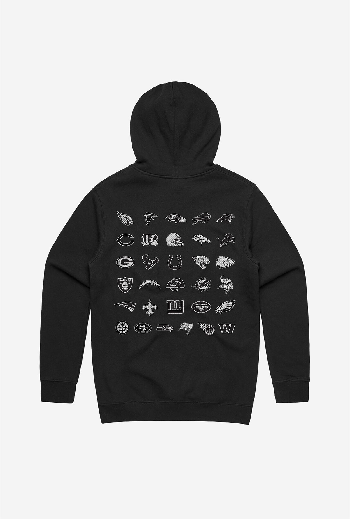 NFL All-Teams Logo Hoodie - Black