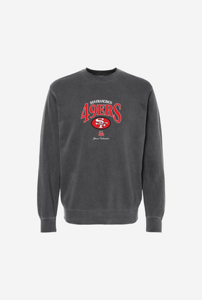 San Francisco 49ers Vintage Embroidered Crewneck - Black