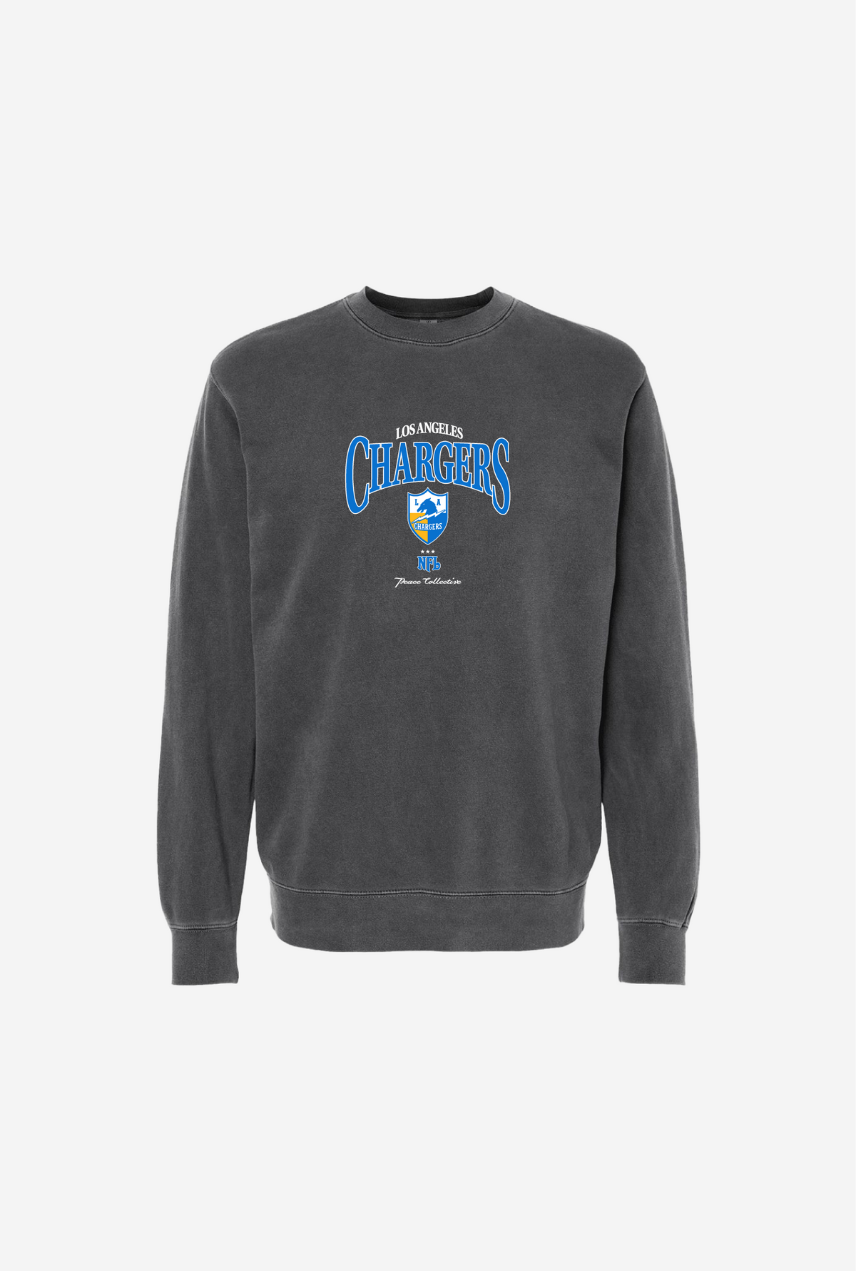Los Angeles Chargers Vintage Embroidered Crewneck - Black