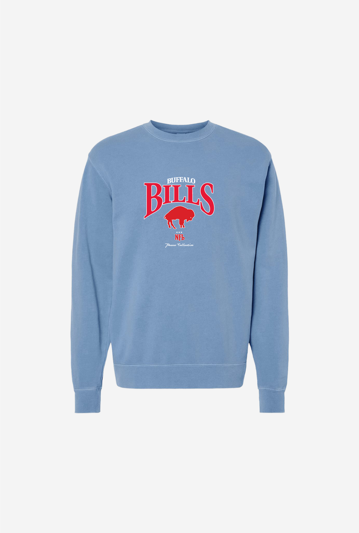 Buffalo Bills Vintage Embroidered Crewneck - Blue