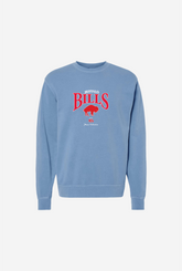 Buffalo Bills Vintage Embroidered Crewneck - Blue