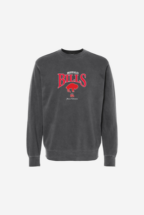 Buffalo Bills Vintage Embroidered Crewneck -  Black