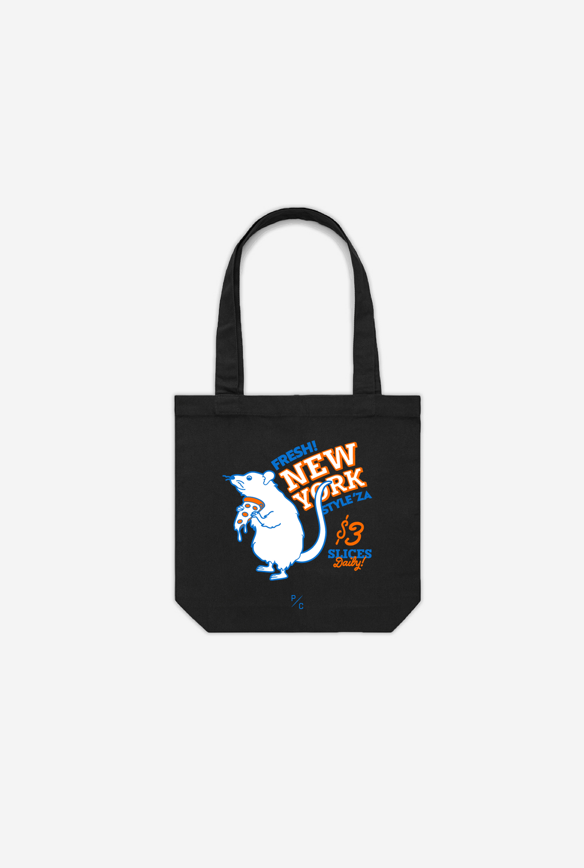 New York City PIzza Tote - Black