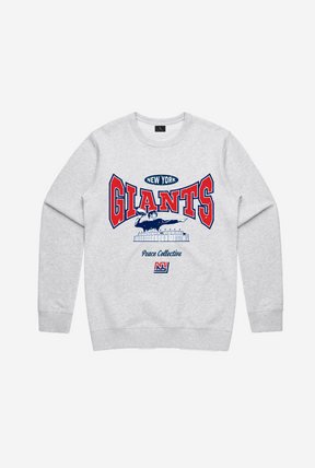 New York Giants Washed Graphic Crewneck - Ash