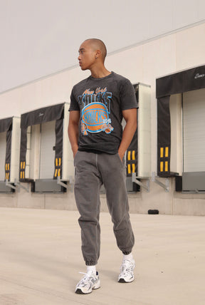 New York Knicks Stonewash T-Shirt - Black