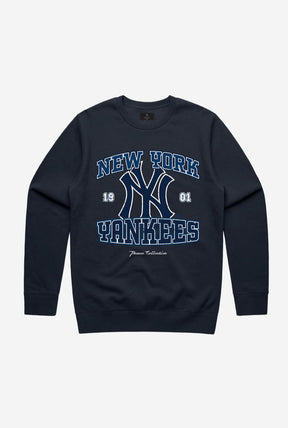 New York Yankees Vintage Washed Crewneck - Navy