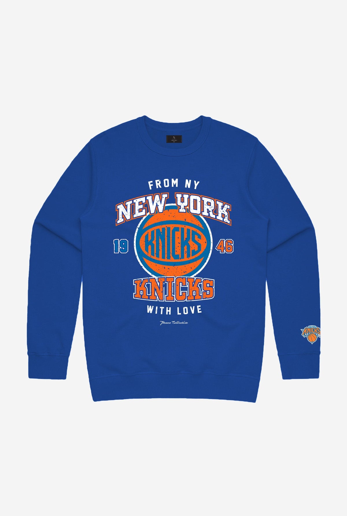 New York Knicks Washed Crewneck - Royal