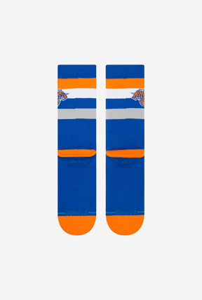 New York Knicks Stripe Crew Socks - Navy