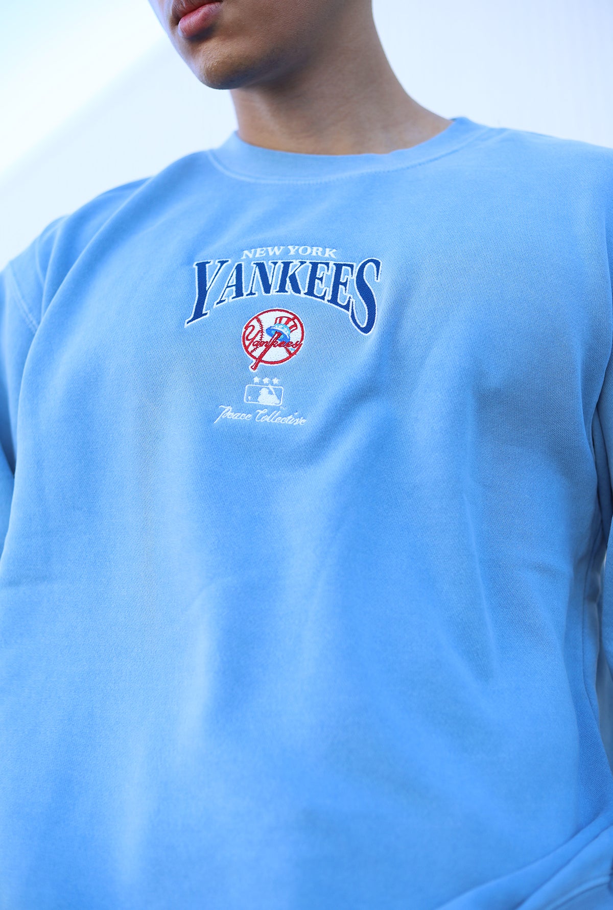 New York Yankees Vintage Embroidered Crewneck - Blue