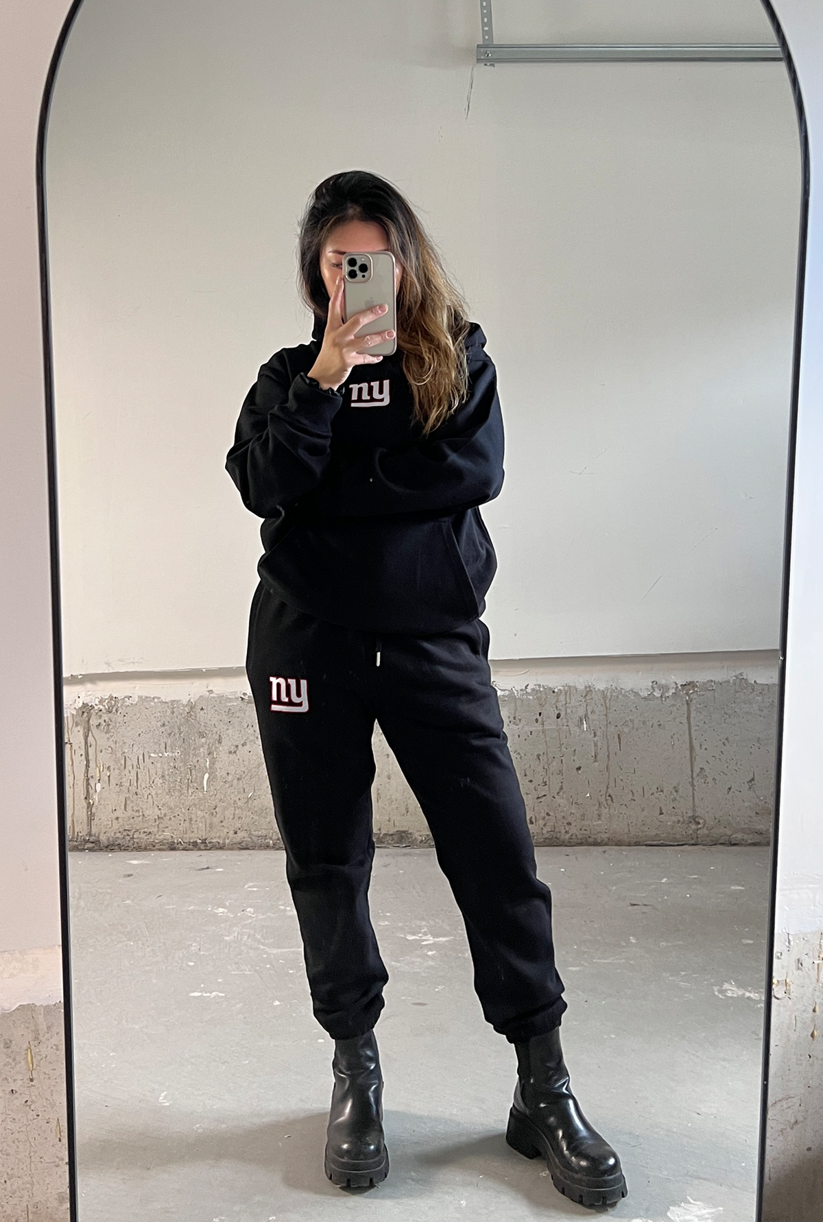 Pantalon de jogging épais avec logo des New York Giants - Noir 
