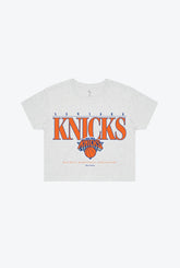 New York Knicks Signature Cropped T-Shirt - Ash