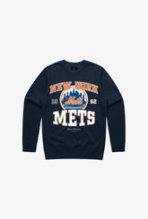 New York Mets Vintage Kids Crewneck - Navy