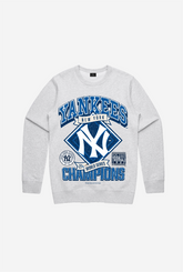New York Yankees Vintage Cooperstown Collection Crewneck - Ash