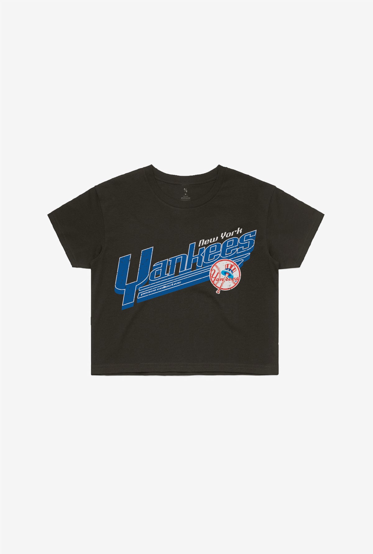 New York Yankees  Vintage Cropped T-Shirt - Black