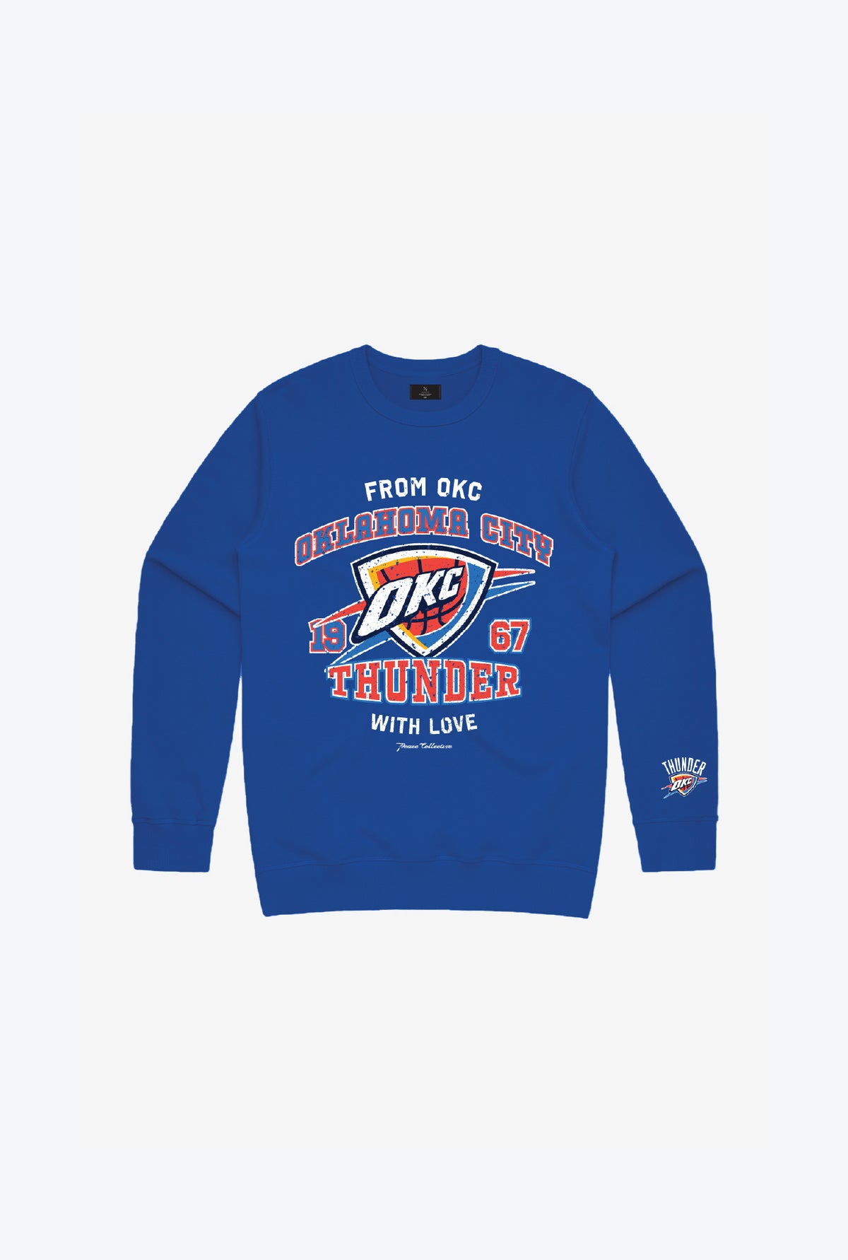 OKC Thunder Washed Kids Crewneck - Royal