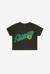 Oakland Athletics Vintage Cropped T-Shirt - Black