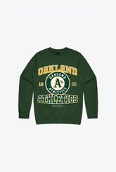 Oakland Athletics Vintage Kids Crewneck - Forest Green