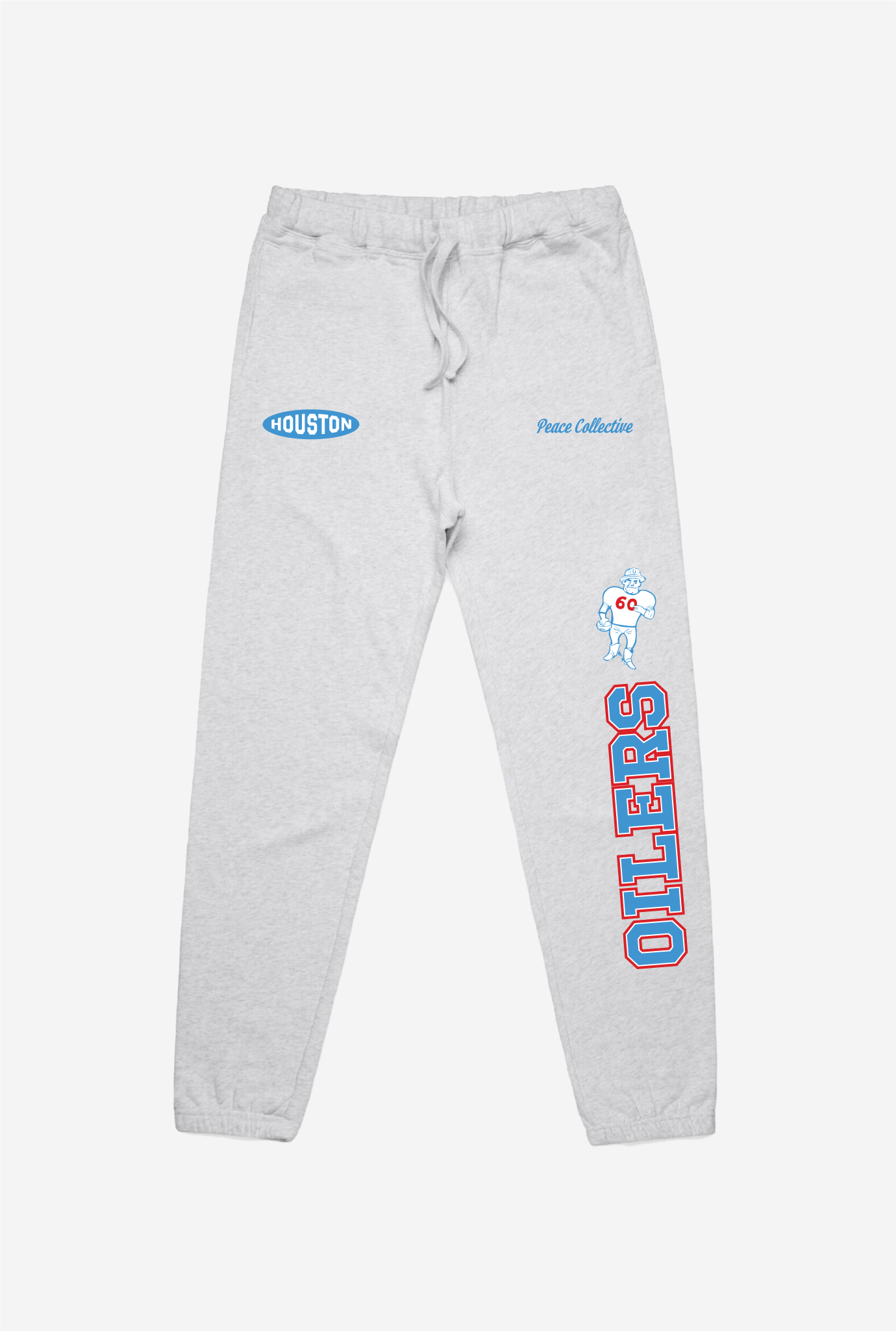 Houston Oilers Washed Graphic Joggers - Ash