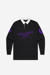 Orlando City FC Rugby Long Sleeve Polo - Black