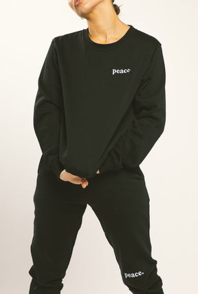 Peace Essentials Crewneck - Black