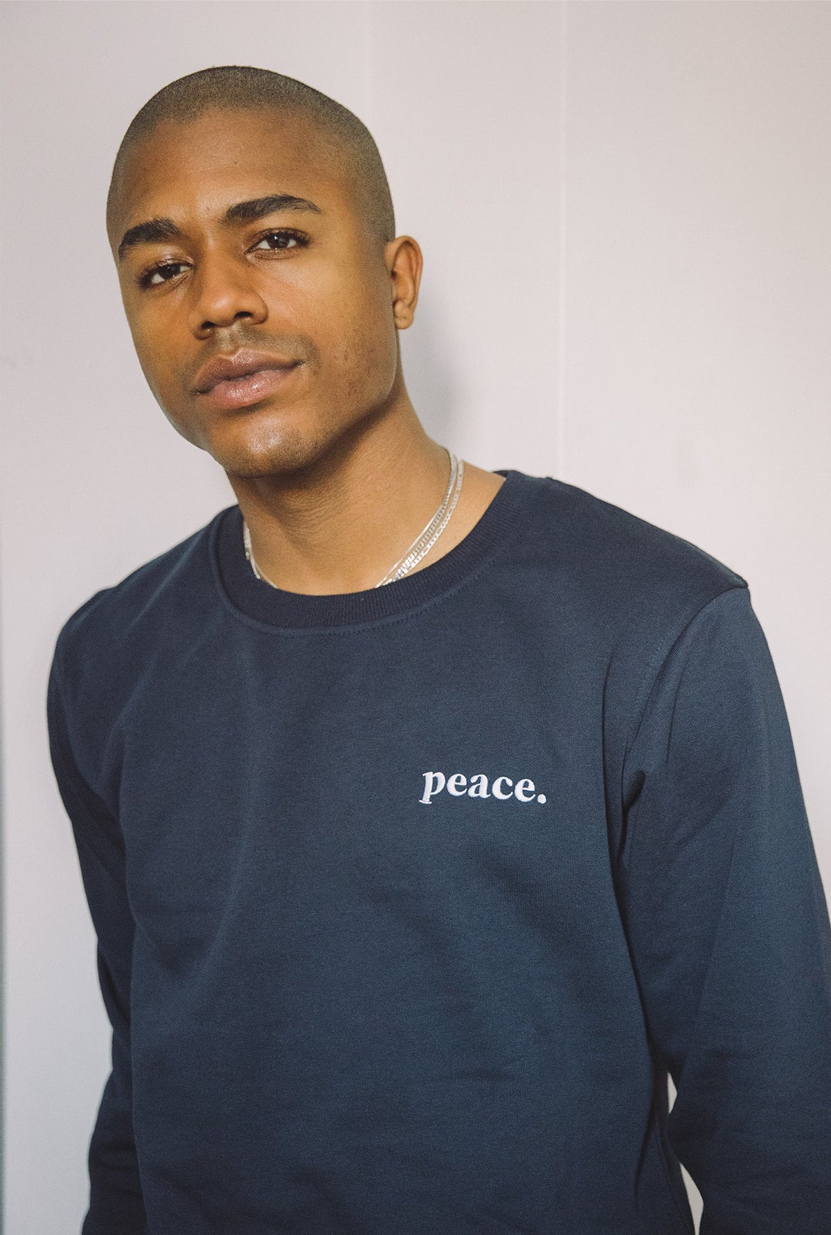 Peace Essentials Crewneck - Navy