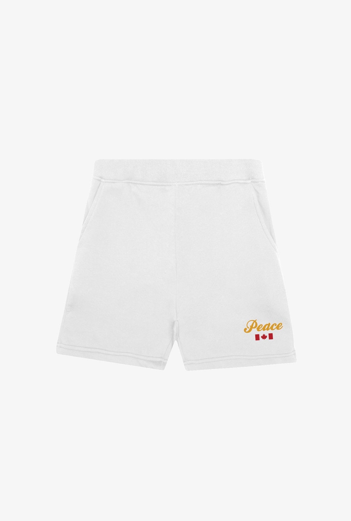Peace Fleece Shorts - White