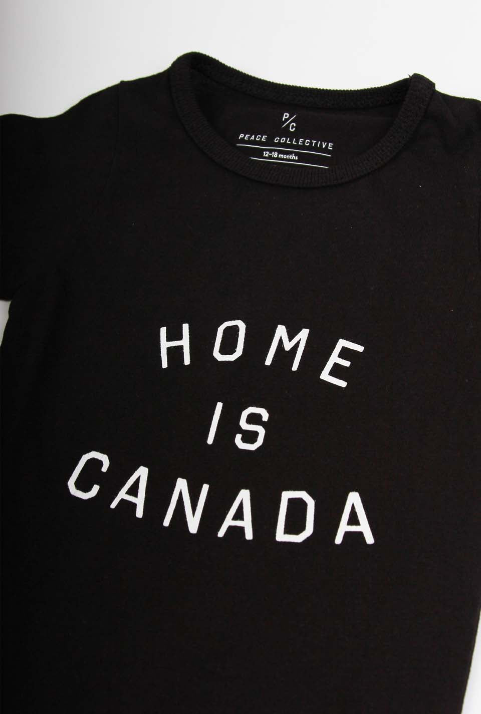 Home is Canada Short Sleeve Onesie - Black