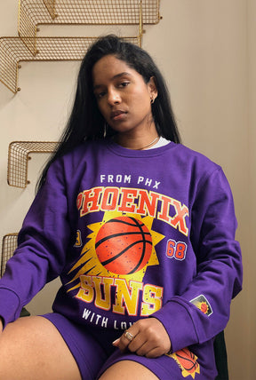 Phoenix Suns Washed Crewneck - Purple