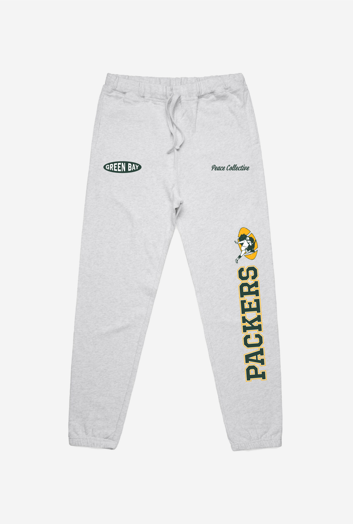 Green Bay Packers Washed Graphic Joggers - Ash