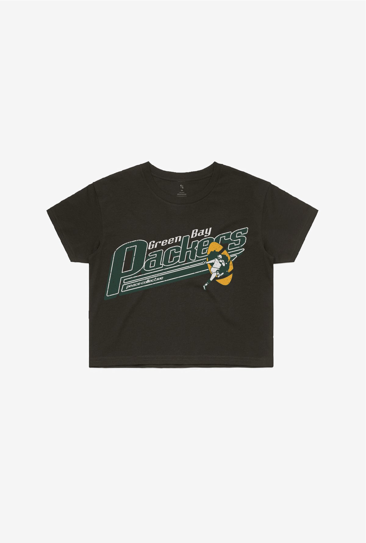 Green Bay Packers Vintage Cropped T-Shirt - Black
