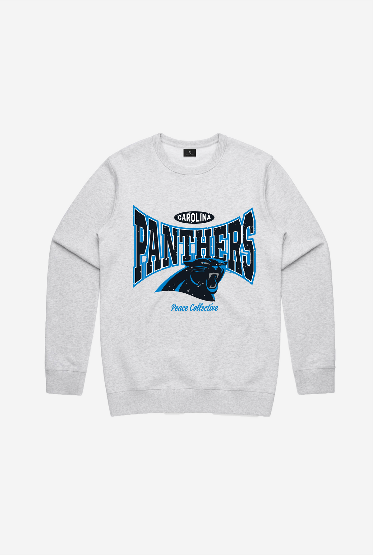 Carolina Panthers Washed Graphic Crewneck - Ash