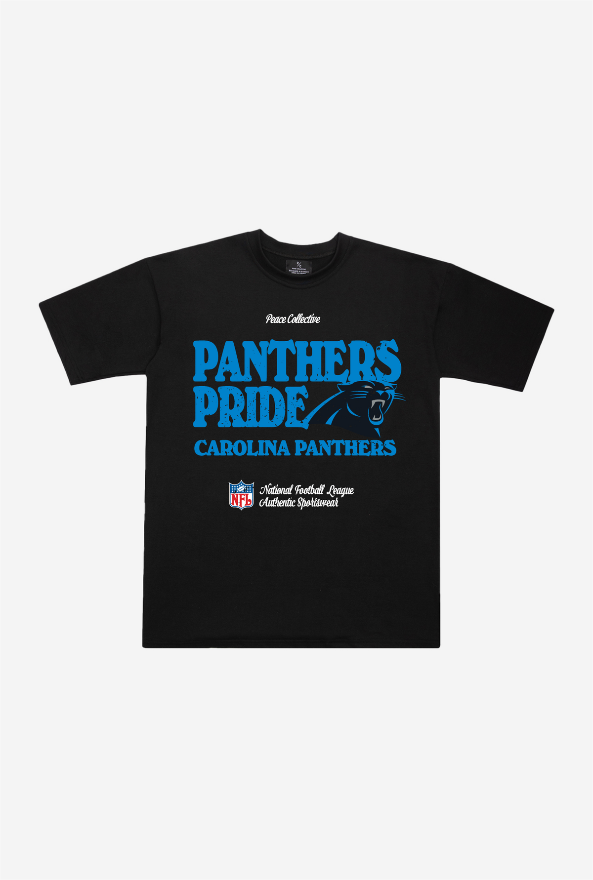 Carolina Panthers Vintage Ad Heavyweight T-Shirt - Black