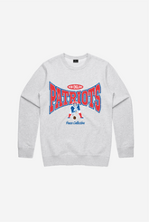 New England Patriots Washed Graphic Crewneck - Ash