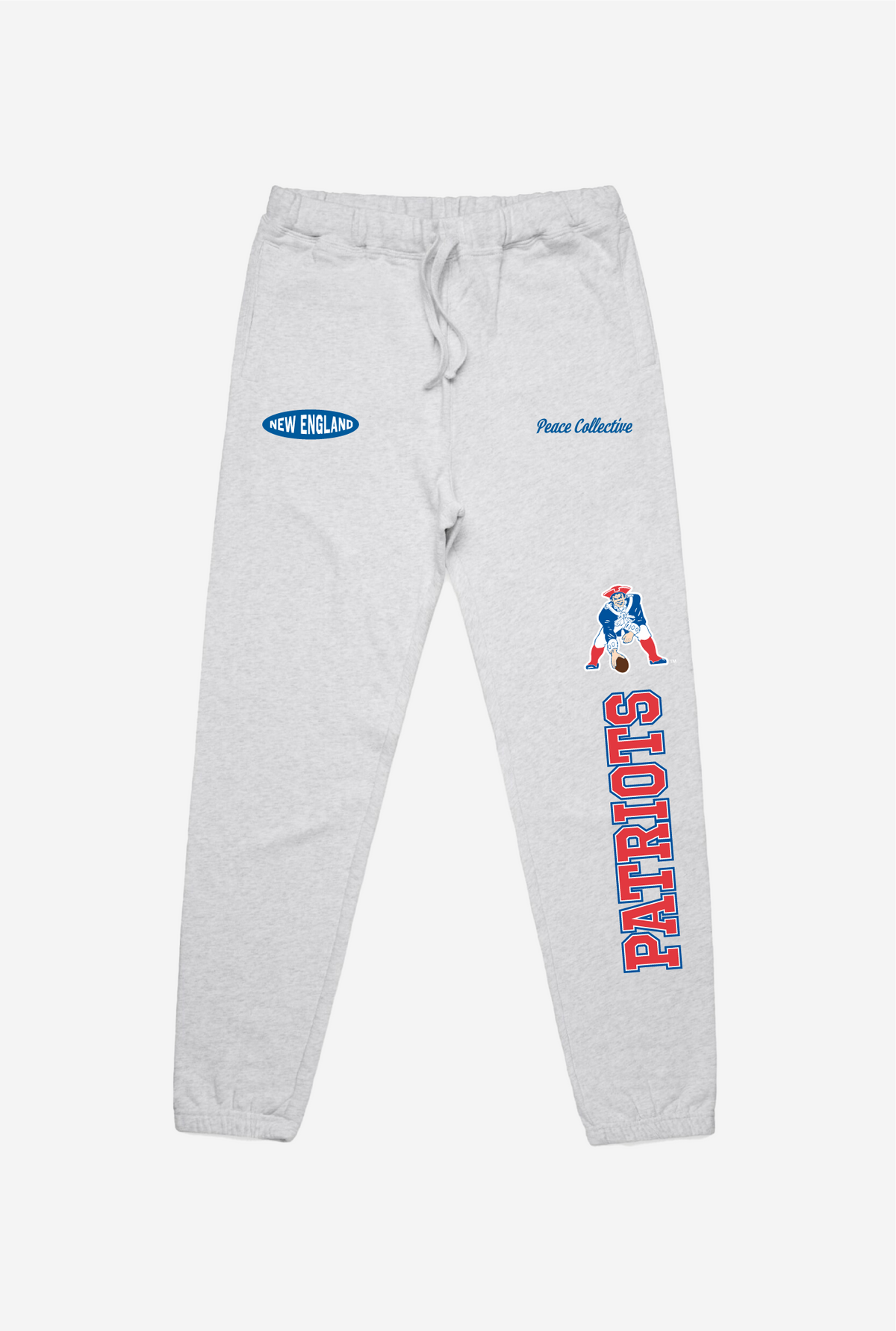New England Patriots Washed Graphic Joggers - Ash