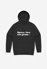 Spread Love, Not Germs Oversized Hoodie - Black