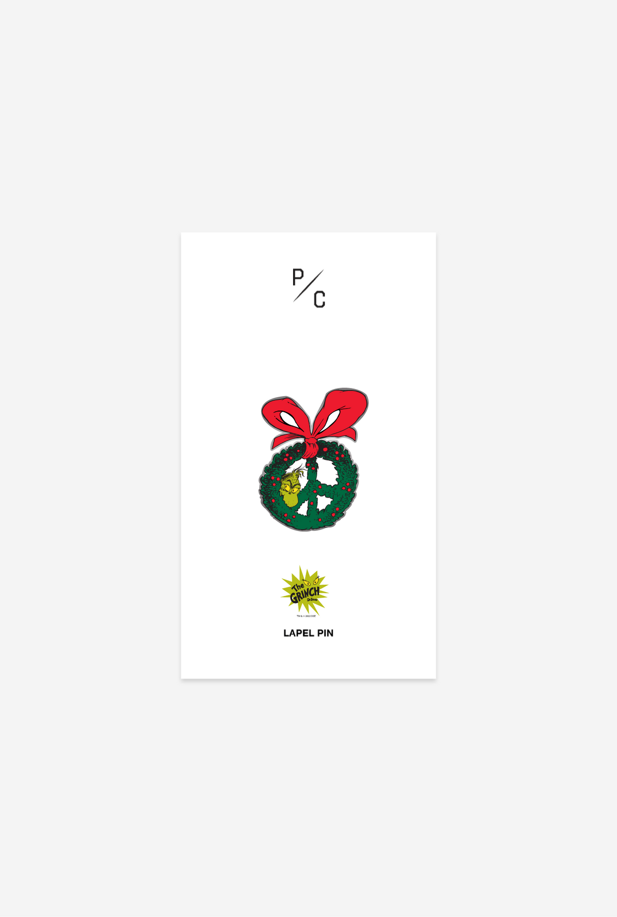 Grinch Peace Sign Pin