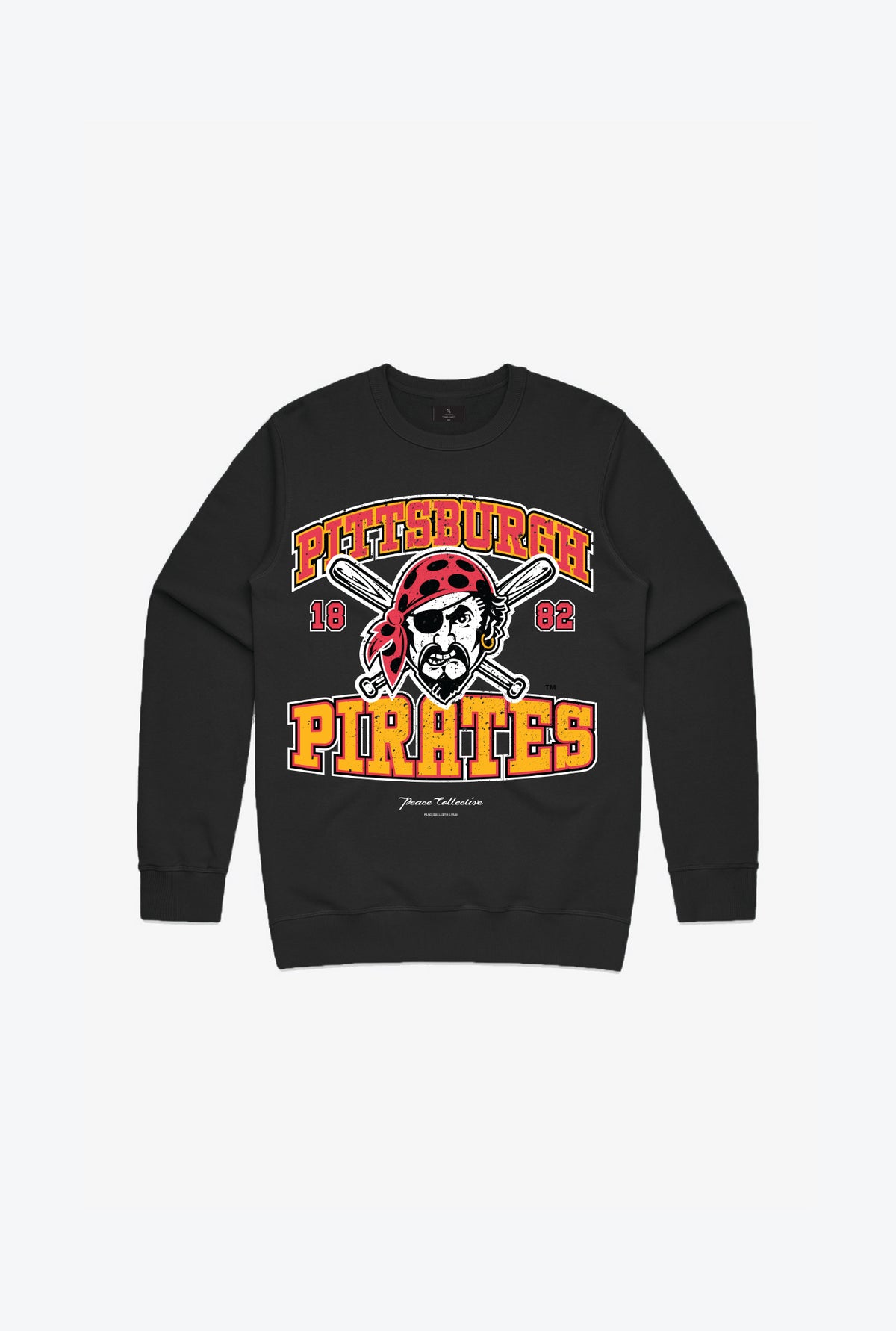 Pittsburgh Pirates Vintage Kids Crewneck - Black