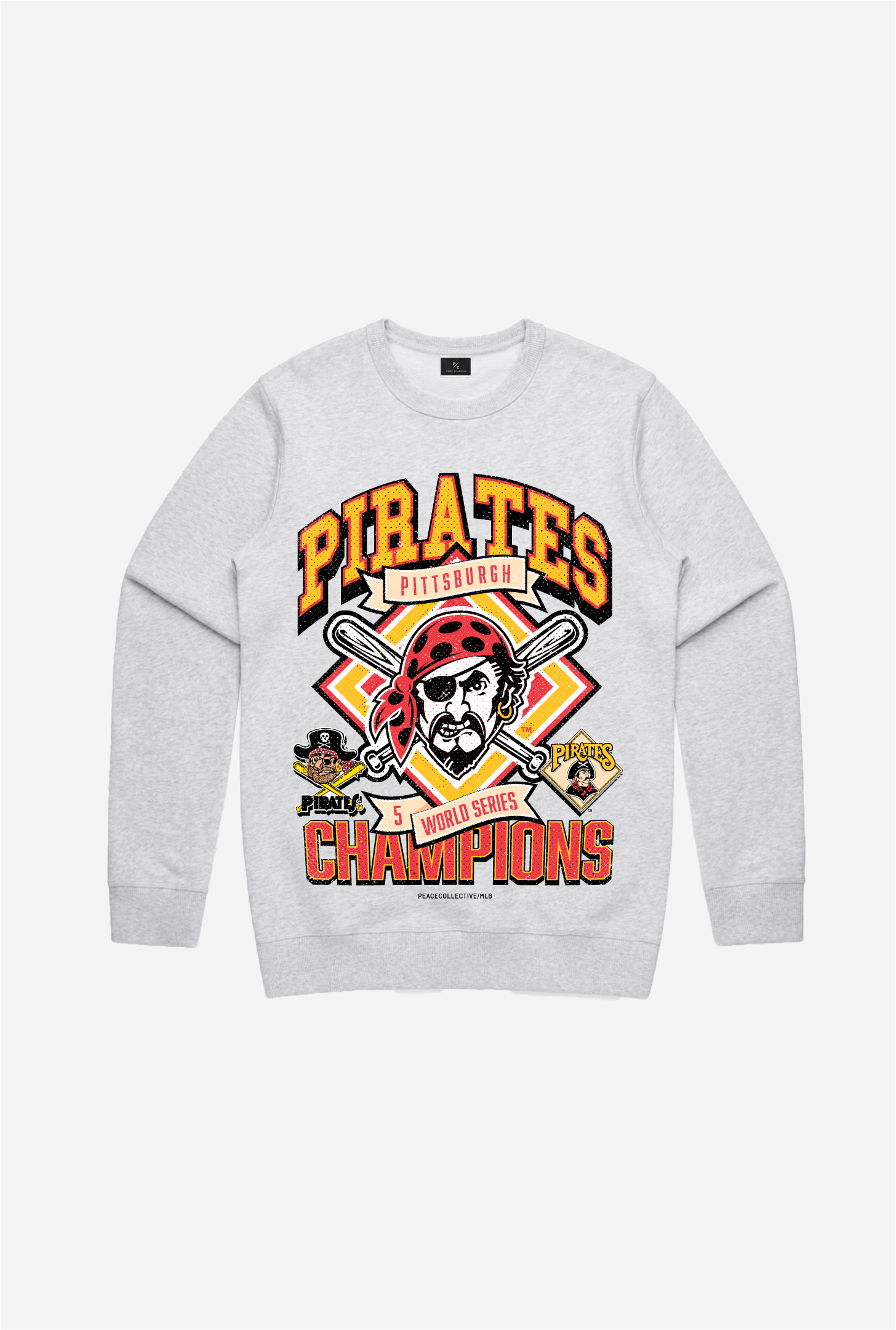 Pittsburgh Pirates Vintage Cooperstown Collection Crewneck - Ash