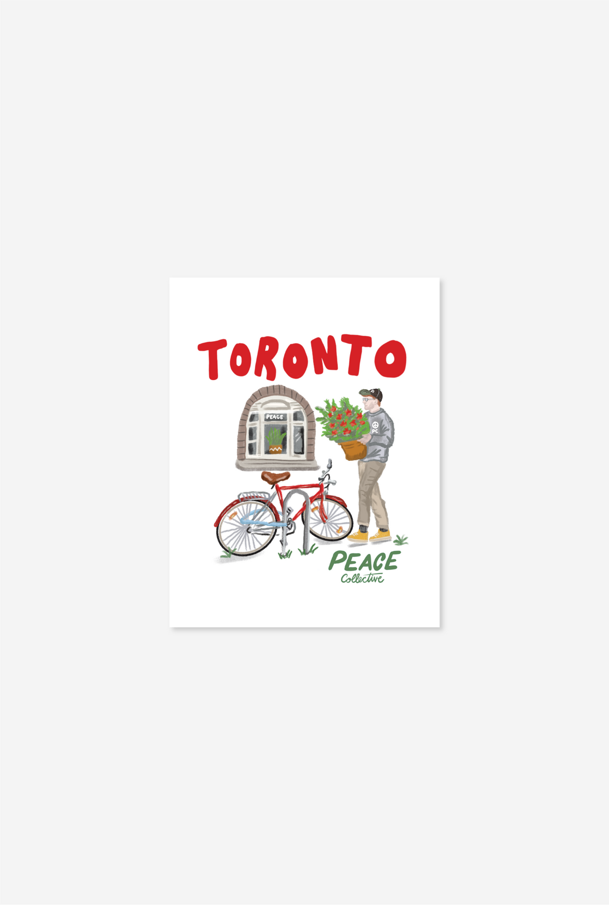 Toronto Neighbourhood Bike Graphic Print - 8.5 x 11