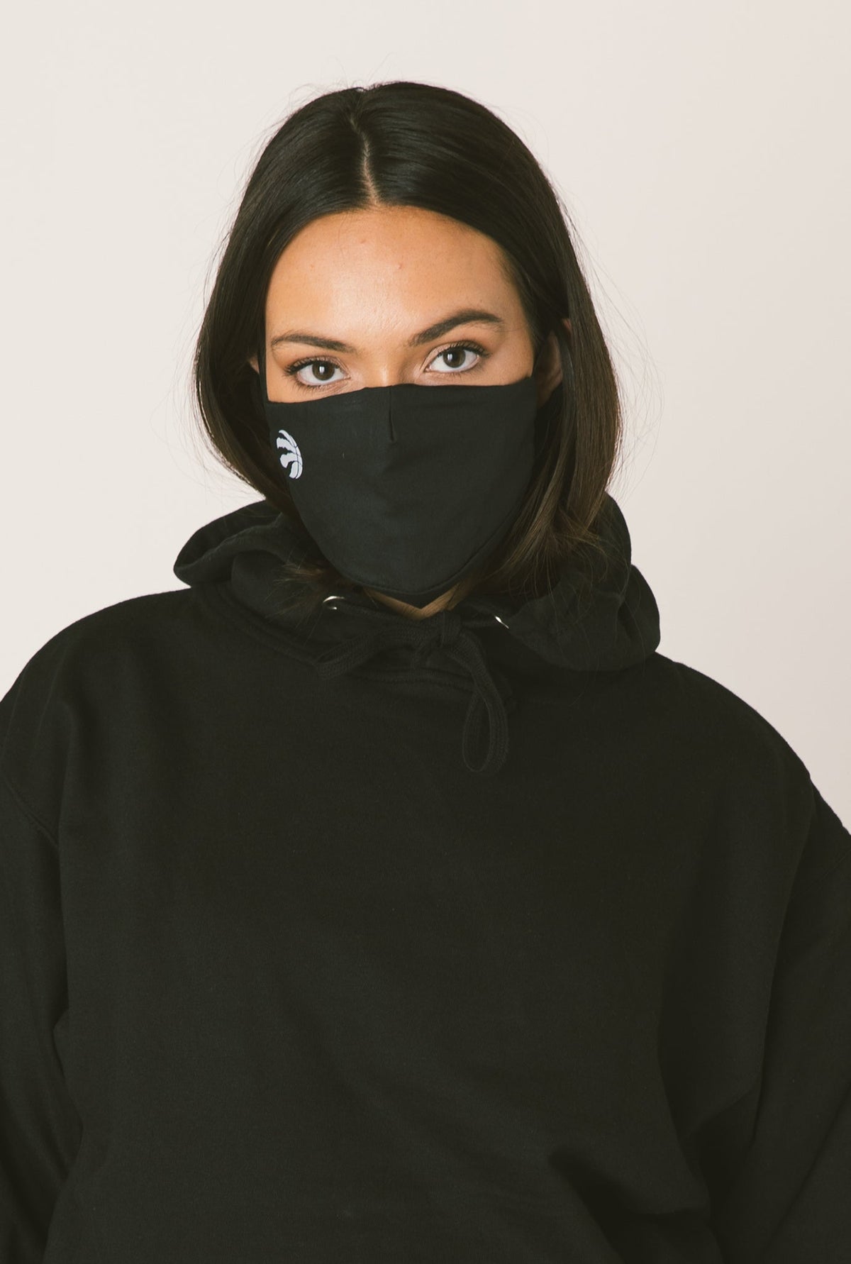 Gesichtsmaske mit Logo der Toronto Raptors – Schwarz