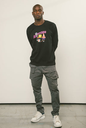NBA x Spongebob Toronto Raptors Team Crewneck - Black