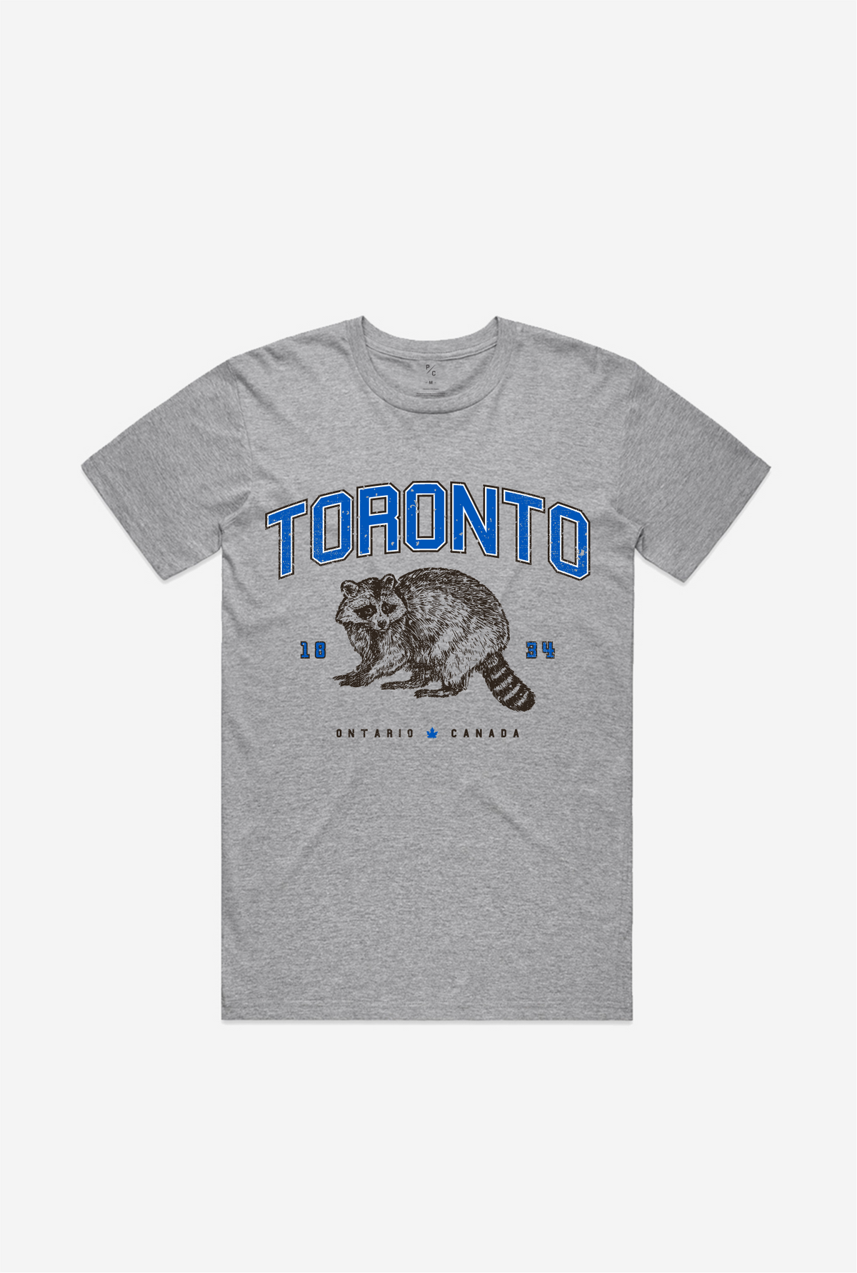 Toronto Vintage Raccoon T-Shirt - Grey